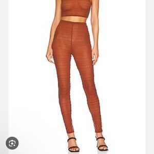 More to come Maxine ruched pant set in brown